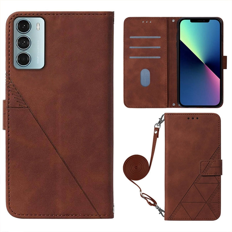 For Motorola Moto G200 5G/Edge S30 5G Crossbody 3D Embossed Flip Leather Phone Case