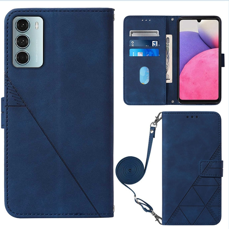 For Motorola Moto G200 5G/Edge S30 5G Crossbody 3D Embossed Flip Leather Phone Case