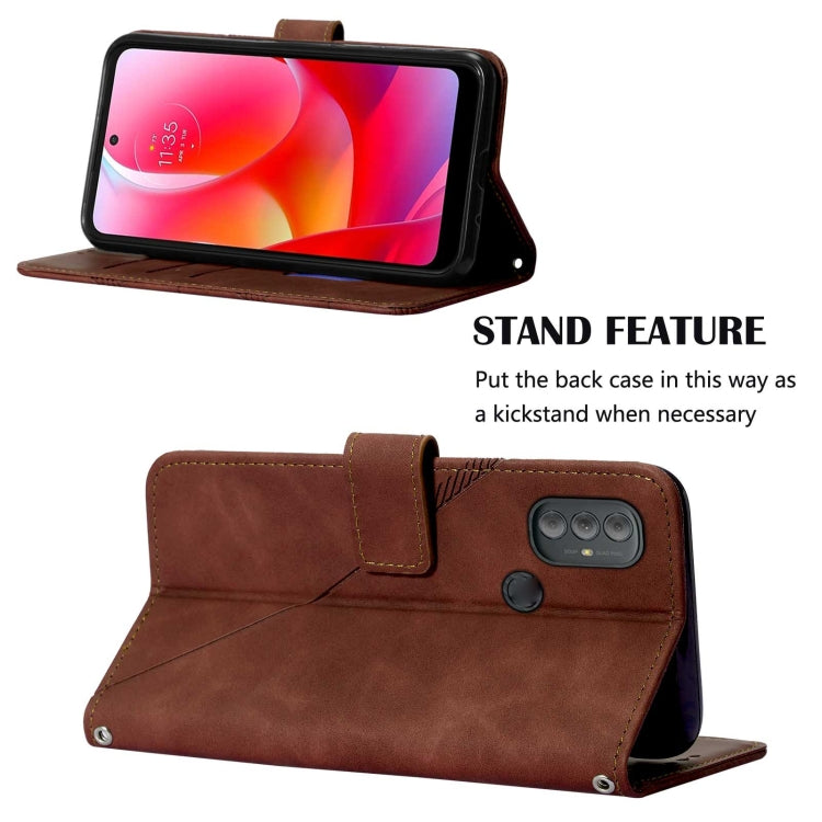 For Motorola Moto G Power 2022 Crossbody 3D Embossed Flip Leather Phone Case