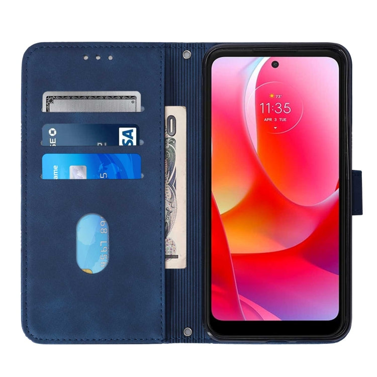 For Motorola Moto G Power 2022 Crossbody 3D Embossed Flip Leather Phone Case