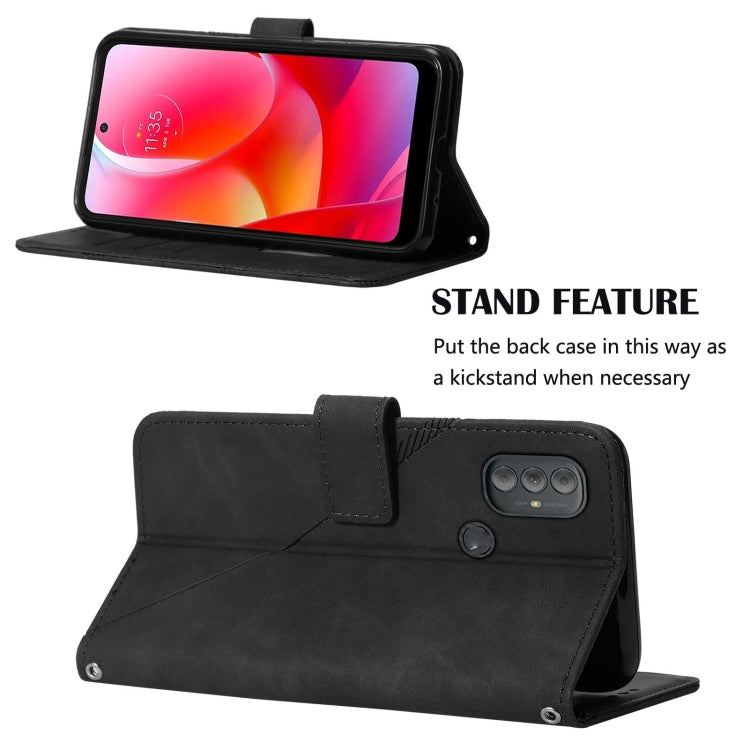 For Motorola Moto G Power 2022 Crossbody 3D Embossed Flip Leather Phone Case