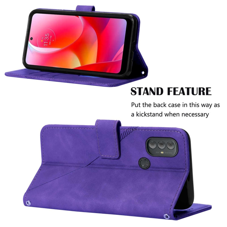For Motorola Moto G Power 2022 Crossbody 3D Embossed Flip Leather Phone Case