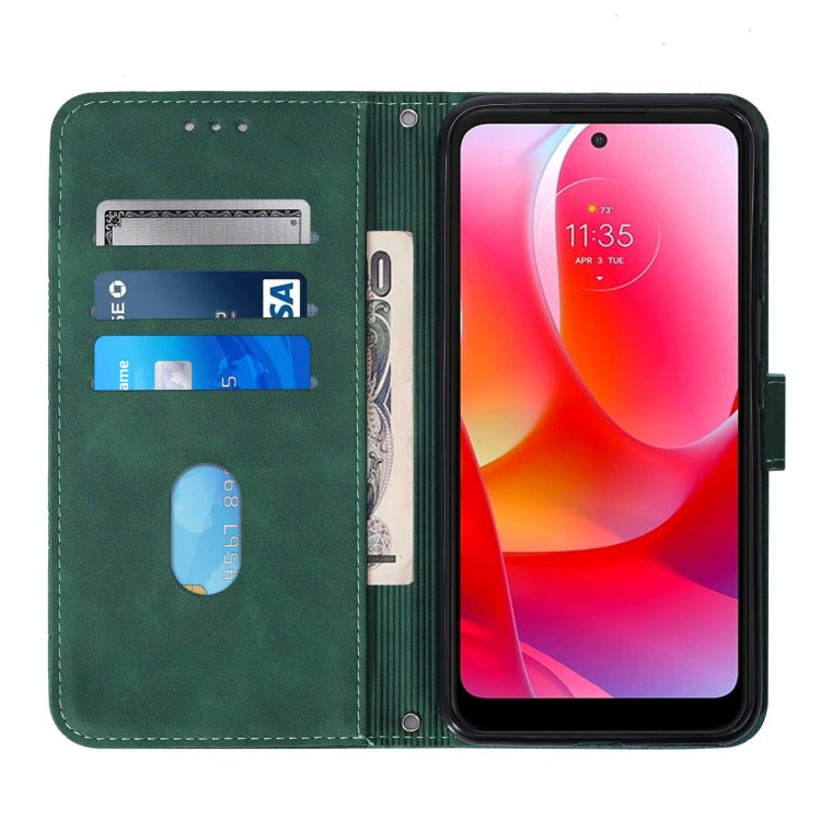 For Motorola Moto G Power 2022 Crossbody 3D Embossed Flip Leather Phone Case