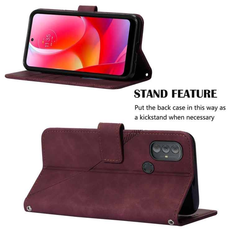 For Motorola Moto G Power 2022 Crossbody 3D Embossed Flip Leather Phone Case