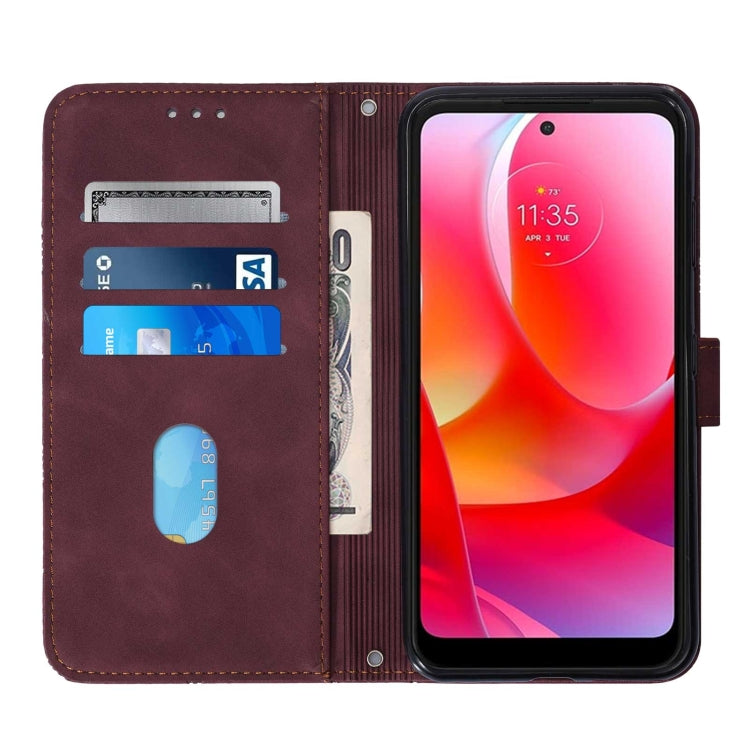 For Motorola Moto G Power 2022 Crossbody 3D Embossed Flip Leather Phone Case