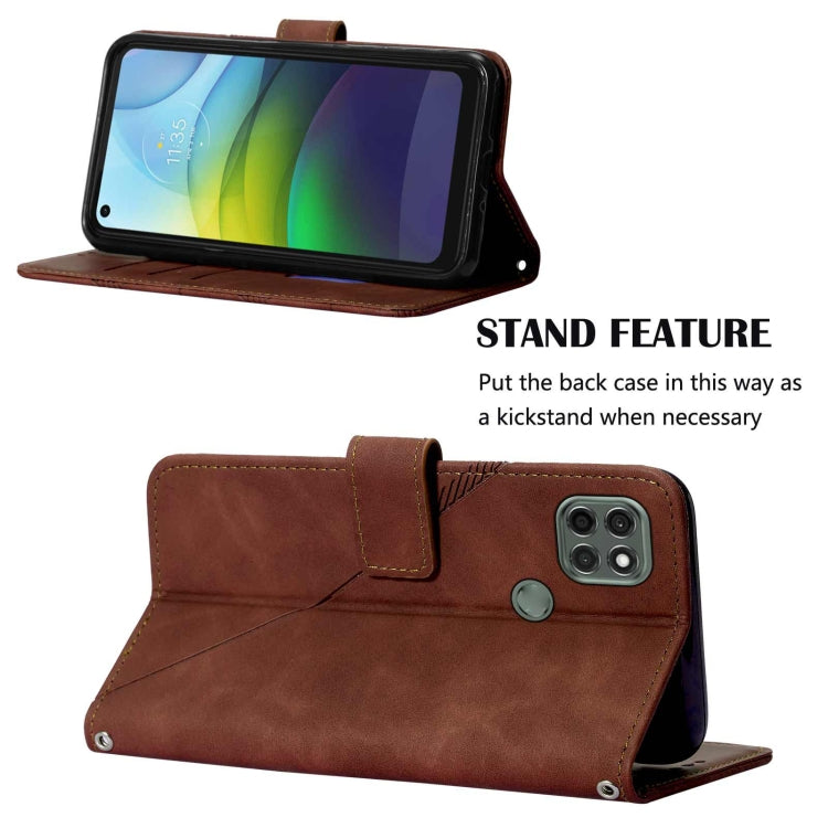 For Motorola Moto G9 Power Crossbody 3D Embossed Flip Leather Phone Case