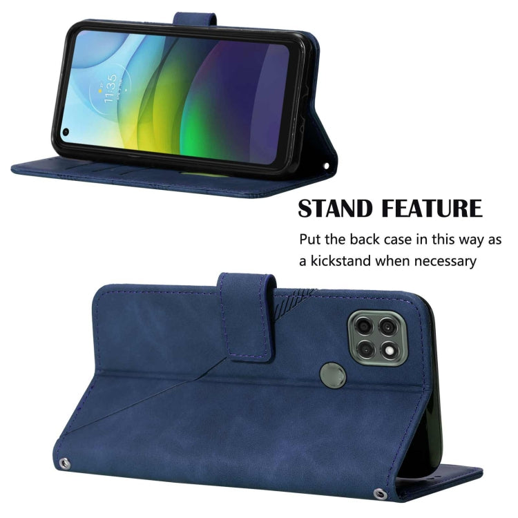 For Motorola Moto G9 Power Crossbody 3D Embossed Flip Leather Phone Case