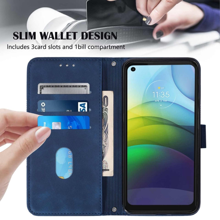 For Motorola Moto G9 Power Crossbody 3D Embossed Flip Leather Phone Case