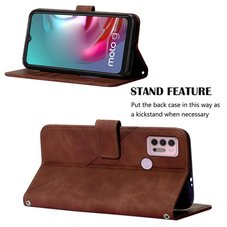 For Motorola Moto G30/G20/G10/G10 Power Crossbody 3D Embossed Flip Leather Phone Case