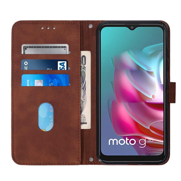 For Motorola Moto G30/G20/G10/G10 Power Crossbody 3D Embossed Flip Leather Phone Case