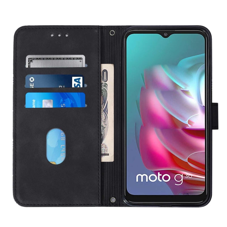 For Motorola Moto G30/G20/G10/G10 Power Crossbody 3D Embossed Flip Leather Phone Case
