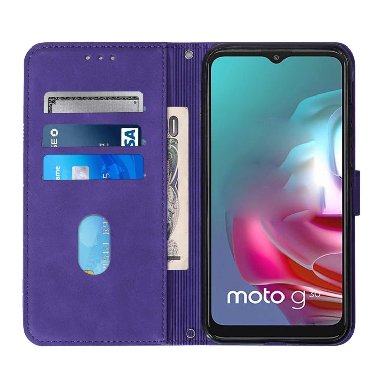 For Motorola Moto G30/G20/G10/G10 Power Crossbody 3D Embossed Flip Leather Phone Case