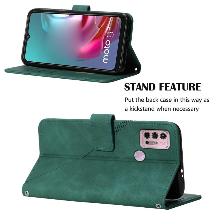 For Motorola Moto G30/G20/G10/G10 Power Crossbody 3D Embossed Flip Leather Phone Case