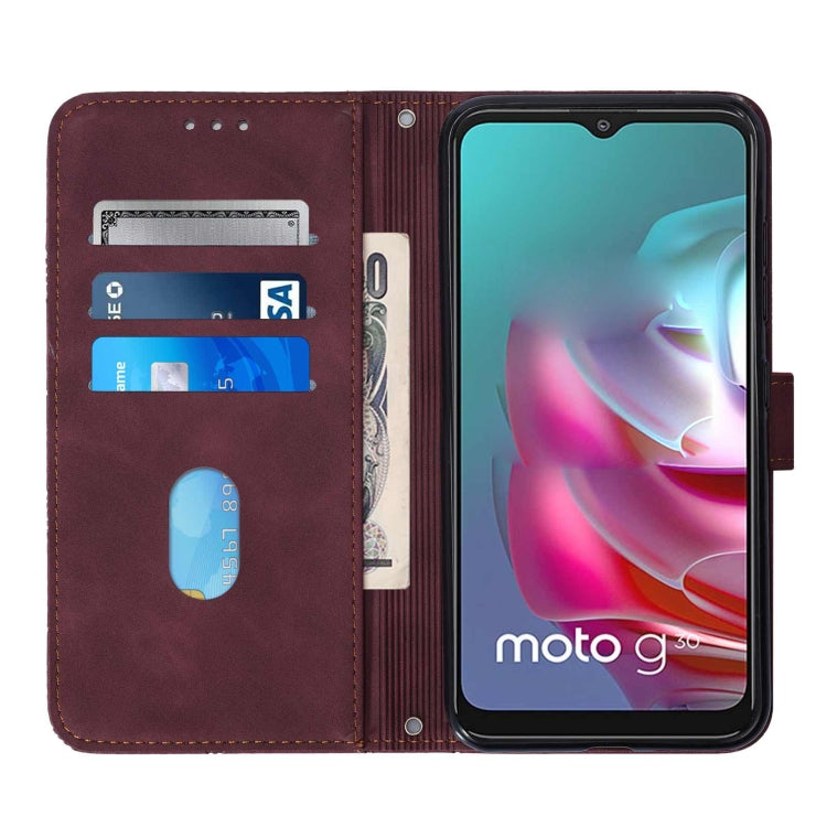 For Motorola Moto G30/G20/G10/G10 Power Crossbody 3D Embossed Flip Leather Phone Case