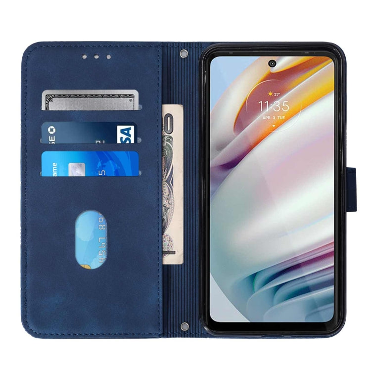 For Motorola Moto G40 / G60 Crossbody 3D Embossed Flip Leather Phone Case