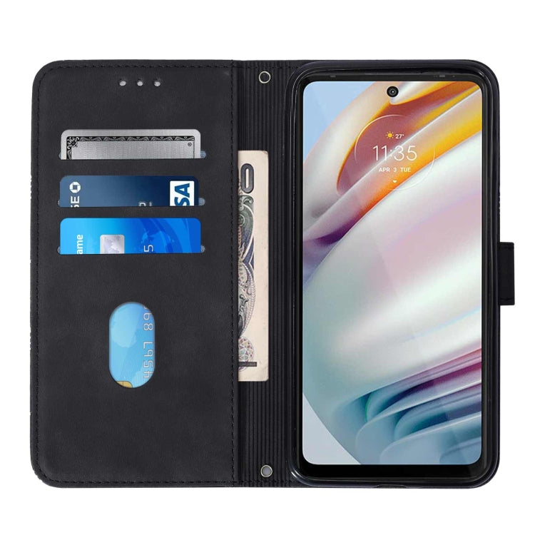 For Motorola Moto G40 / G60 Crossbody 3D Embossed Flip Leather Phone Case