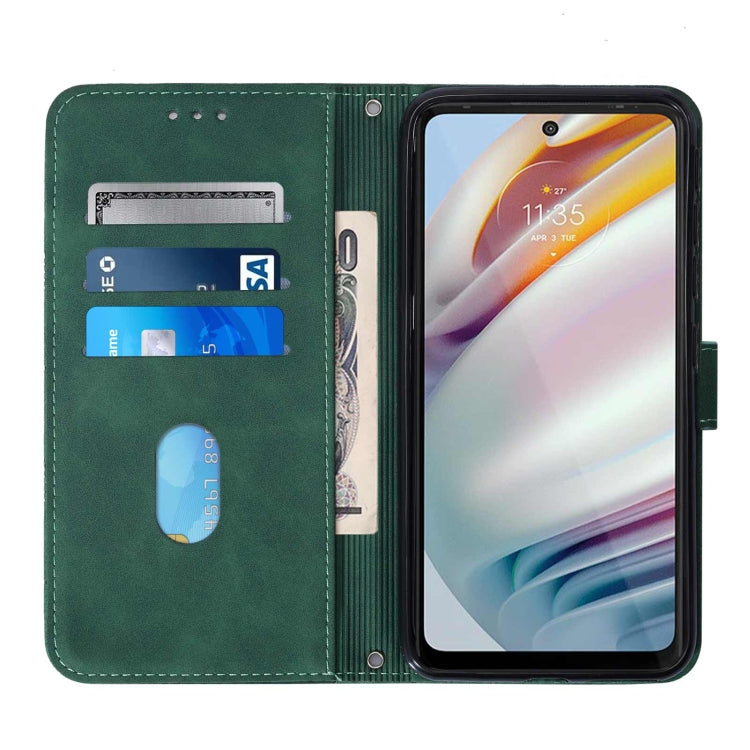 For Motorola Moto G40 / G60 Crossbody 3D Embossed Flip Leather Phone Case