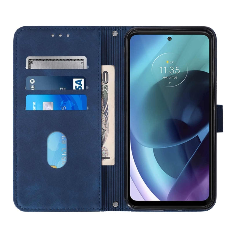 For Motorola Moto G71 5G Crossbody 3D Embossed Flip Leather Phone Case