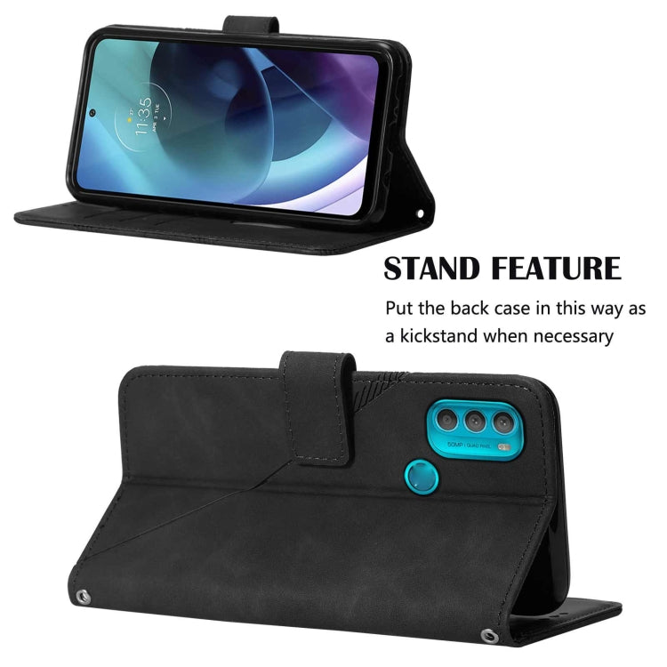 For Motorola Moto G71 5G Crossbody 3D Embossed Flip Leather Phone Case