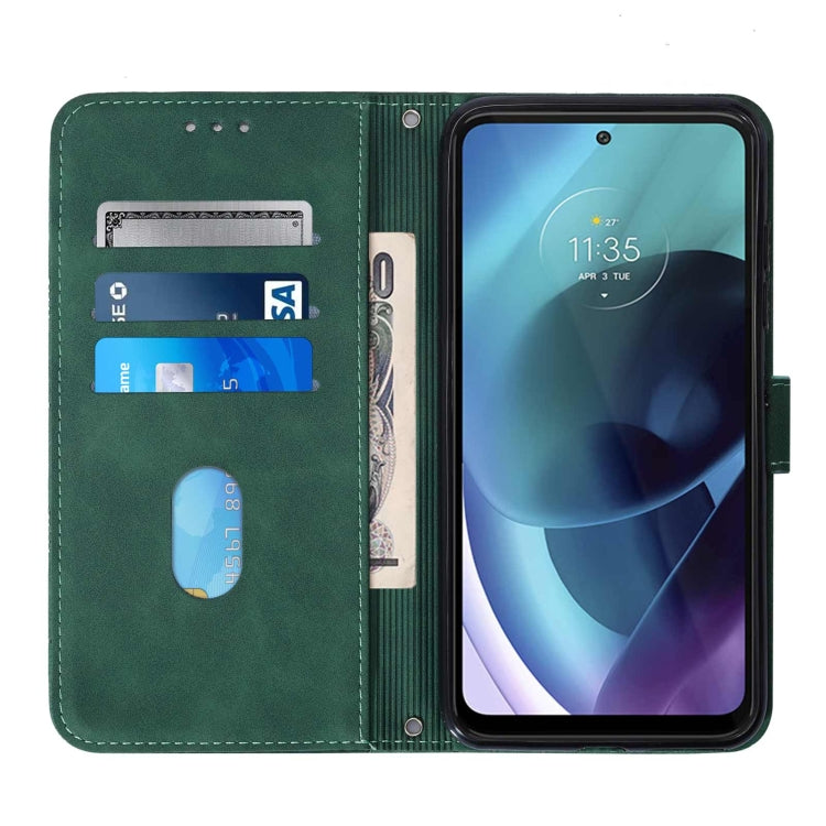 For Motorola Moto G71 5G Crossbody 3D Embossed Flip Leather Phone Case