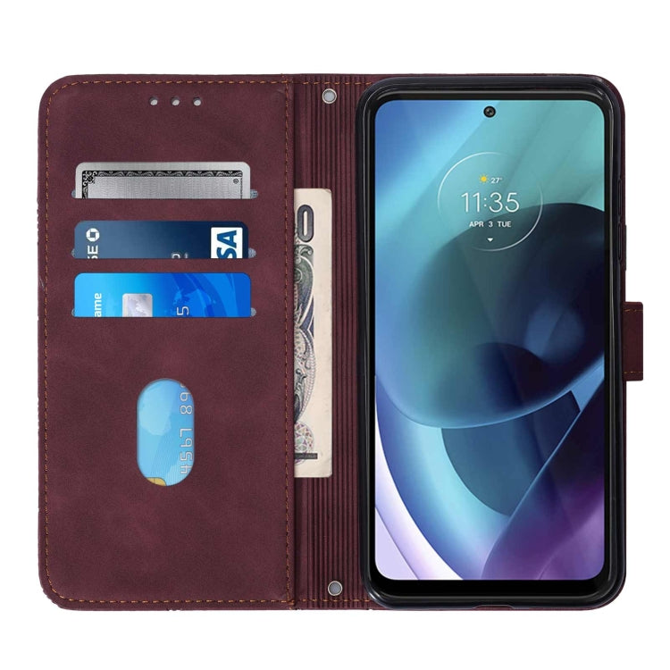 For Motorola Moto G71 5G Crossbody 3D Embossed Flip Leather Phone Case