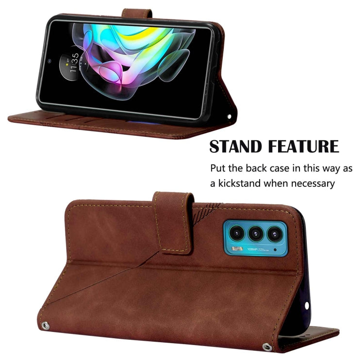 For Motorola Edge 20 Crossbody 3D Embossed Flip Leather Phone Case