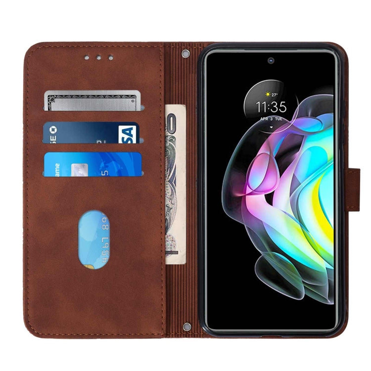 For Motorola Edge 20 Crossbody 3D Embossed Flip Leather Phone Case