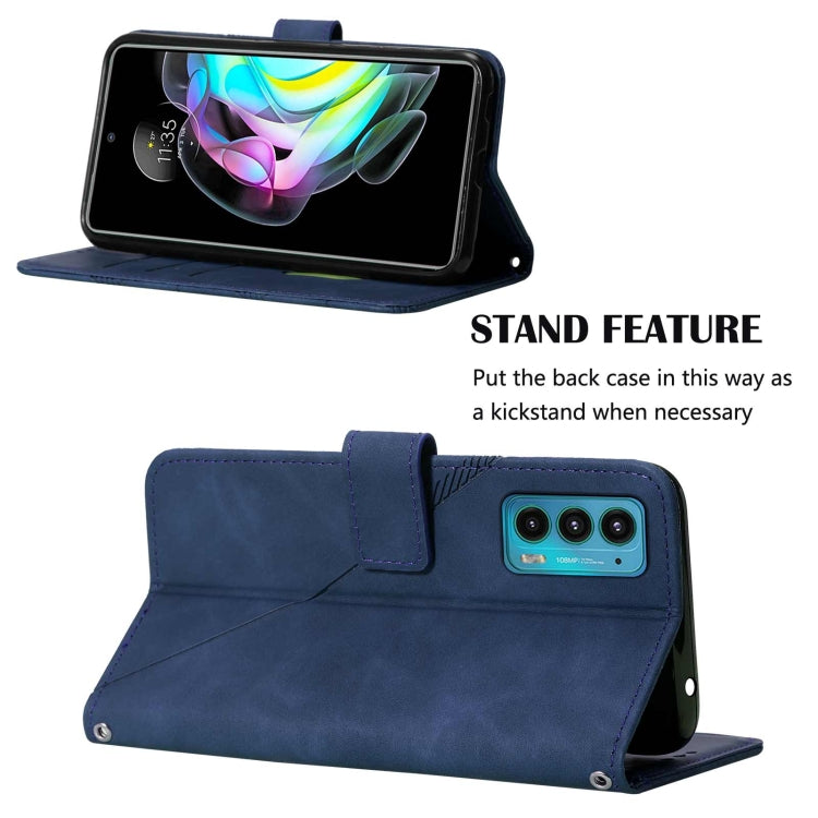 For Motorola Edge 20 Crossbody 3D Embossed Flip Leather Phone Case