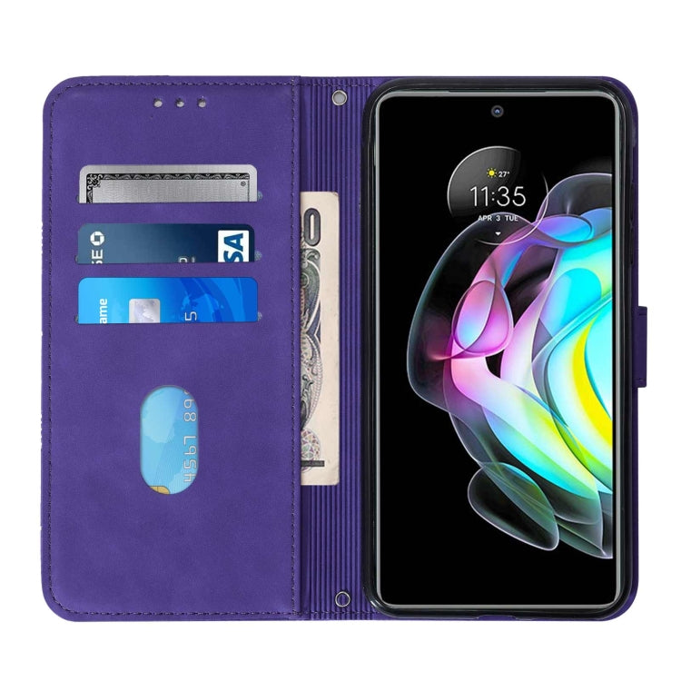 For Motorola Edge 20 Crossbody 3D Embossed Flip Leather Phone Case