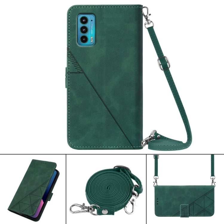 For Motorola Edge 20 Crossbody 3D Embossed Flip Leather Phone Case