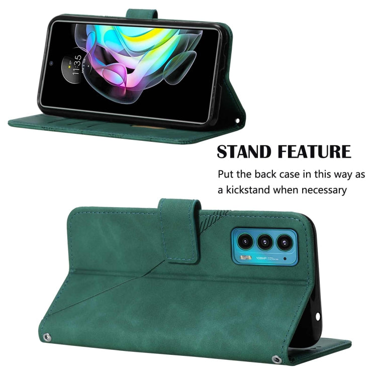 For Motorola Edge 20 Crossbody 3D Embossed Flip Leather Phone Case