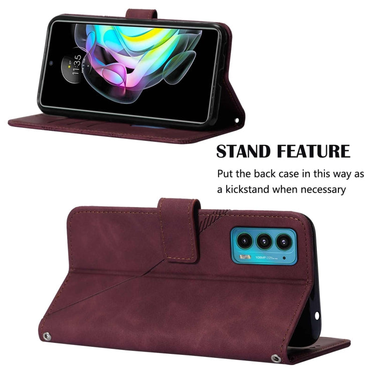 For Motorola Edge 20 Crossbody 3D Embossed Flip Leather Phone Case