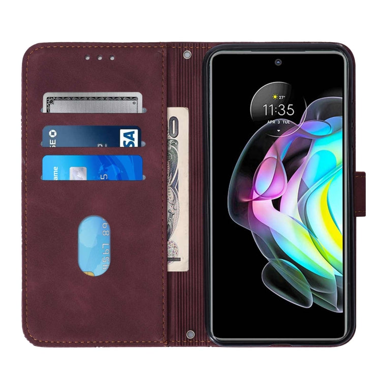 For Motorola Edge 20 Crossbody 3D Embossed Flip Leather Phone Case
