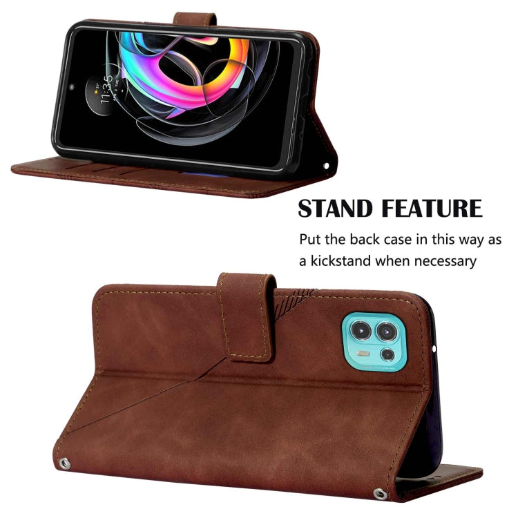 For Motorola Edge 20 Lite Crossbody 3D Embossed Flip Leather Phone Case