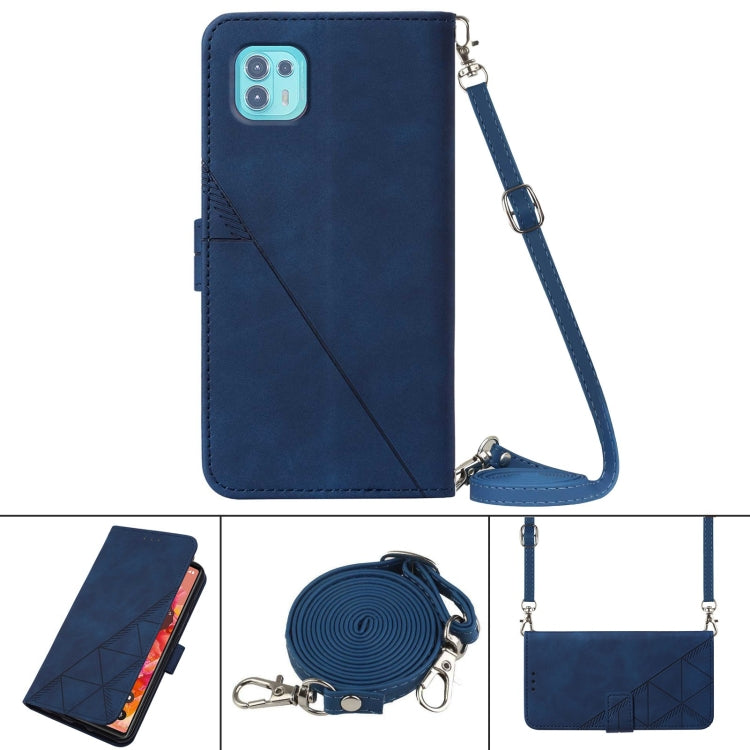 For Motorola Edge 20 Lite Crossbody 3D Embossed Flip Leather Phone Case