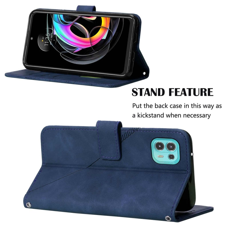 For Motorola Edge 20 Lite Crossbody 3D Embossed Flip Leather Phone Case