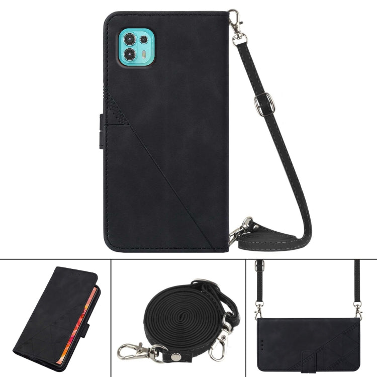 For Motorola Edge 20 Lite Crossbody 3D Embossed Flip Leather Phone Case
