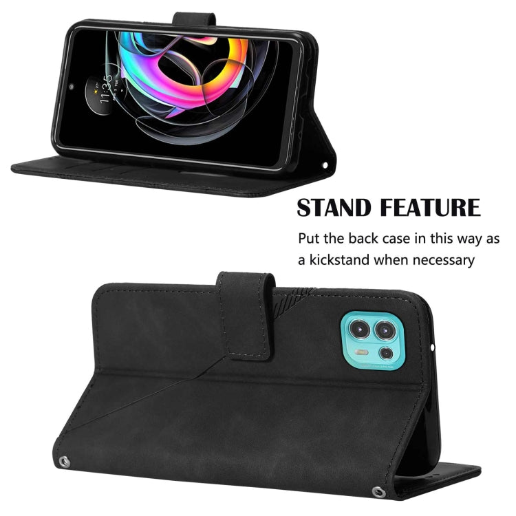 For Motorola Edge 20 Lite Crossbody 3D Embossed Flip Leather Phone Case