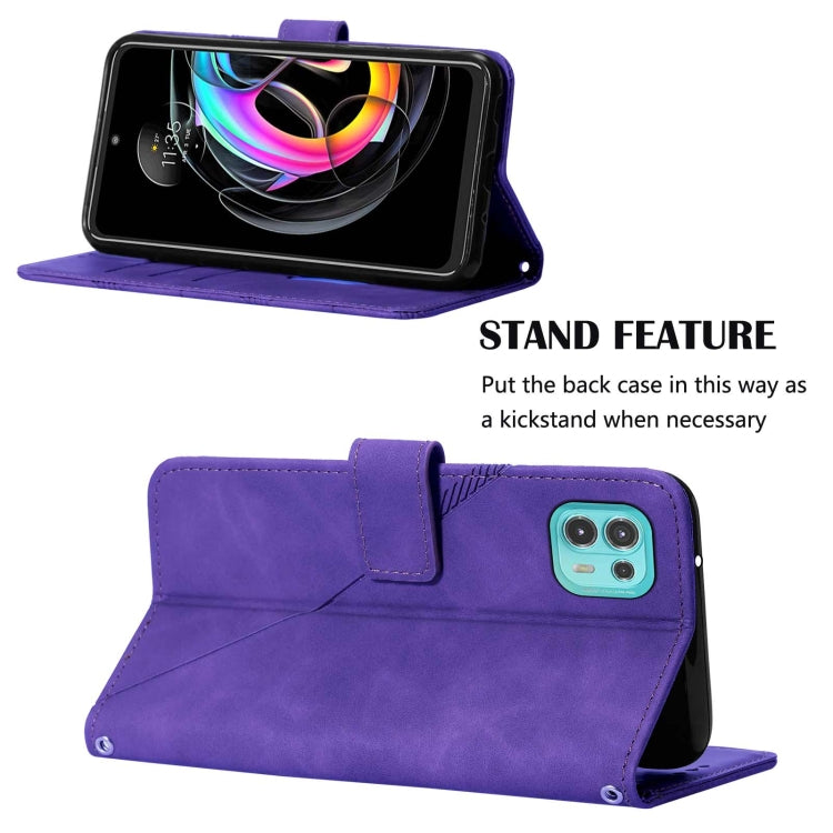 For Motorola Edge 20 Lite Crossbody 3D Embossed Flip Leather Phone Case
