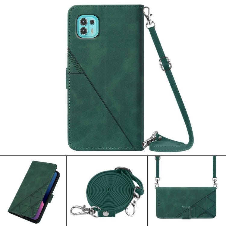 For Motorola Edge 20 Lite Crossbody 3D Embossed Flip Leather Phone Case