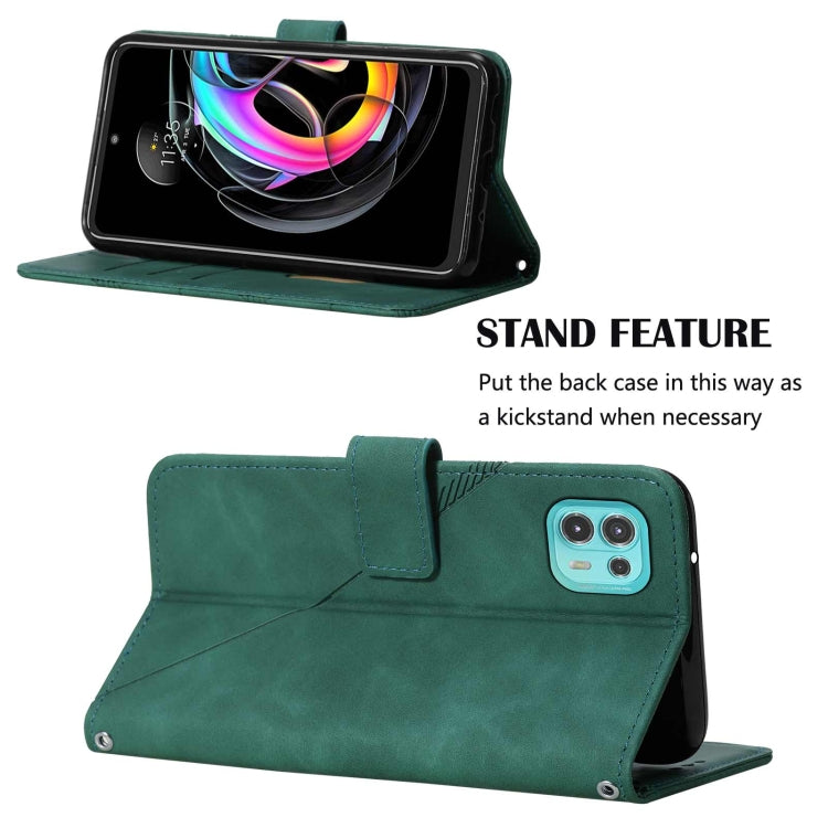 For Motorola Edge 20 Lite Crossbody 3D Embossed Flip Leather Phone Case