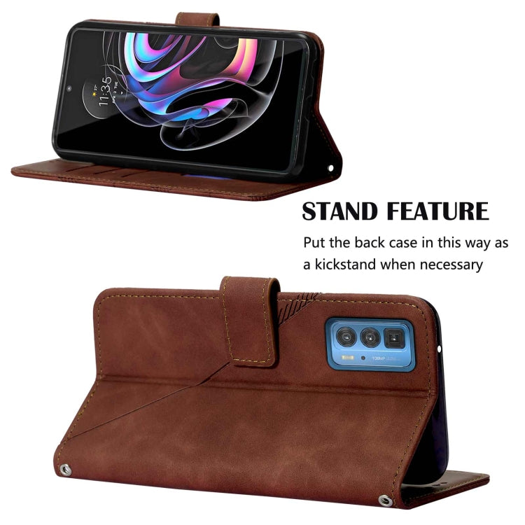 For Motorola Edge 20 Pro Crossbody 3D Embossed Flip Leather Phone Case