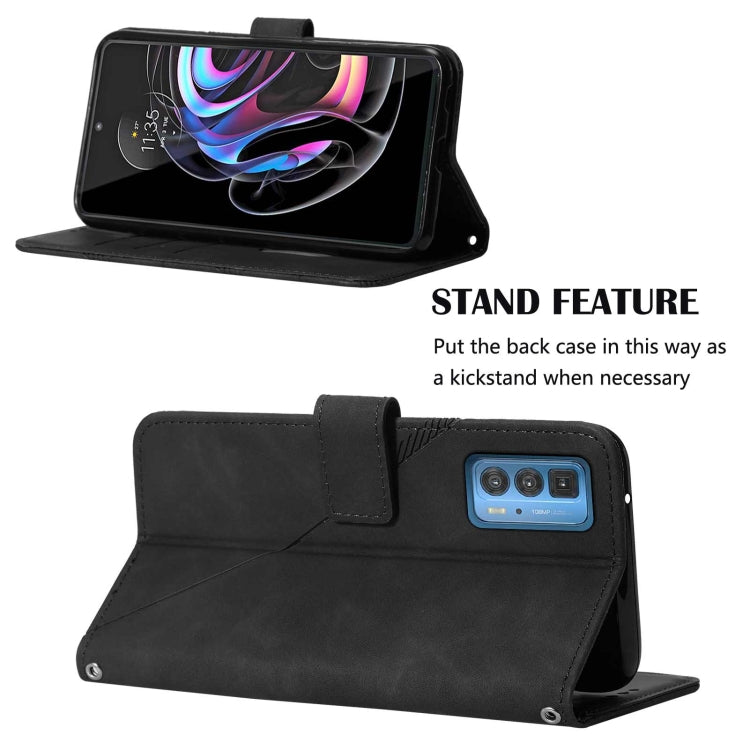 For Motorola Edge 20 Pro Crossbody 3D Embossed Flip Leather Phone Case