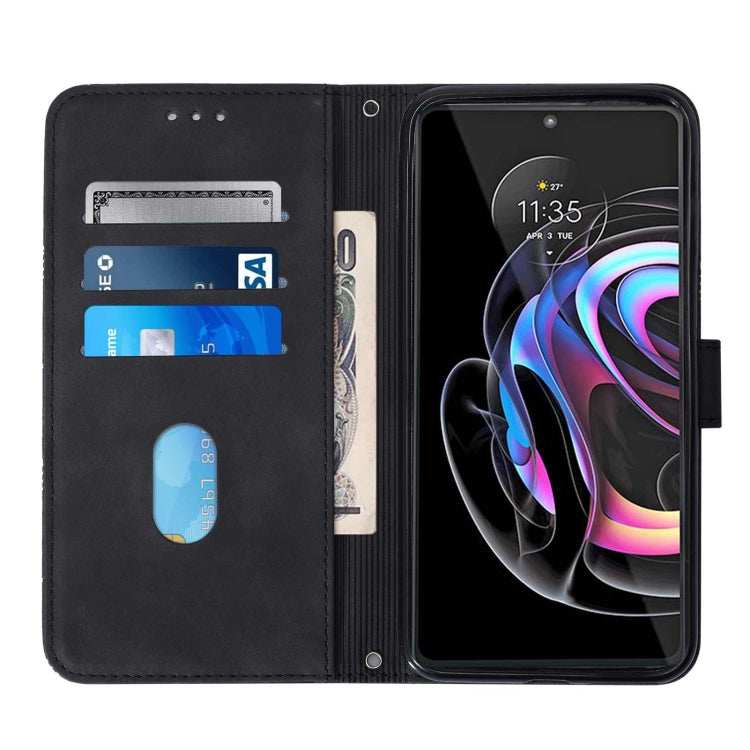 For Motorola Edge 20 Pro Crossbody 3D Embossed Flip Leather Phone Case