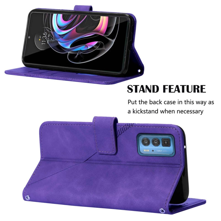 For Motorola Edge 20 Pro Crossbody 3D Embossed Flip Leather Phone Case