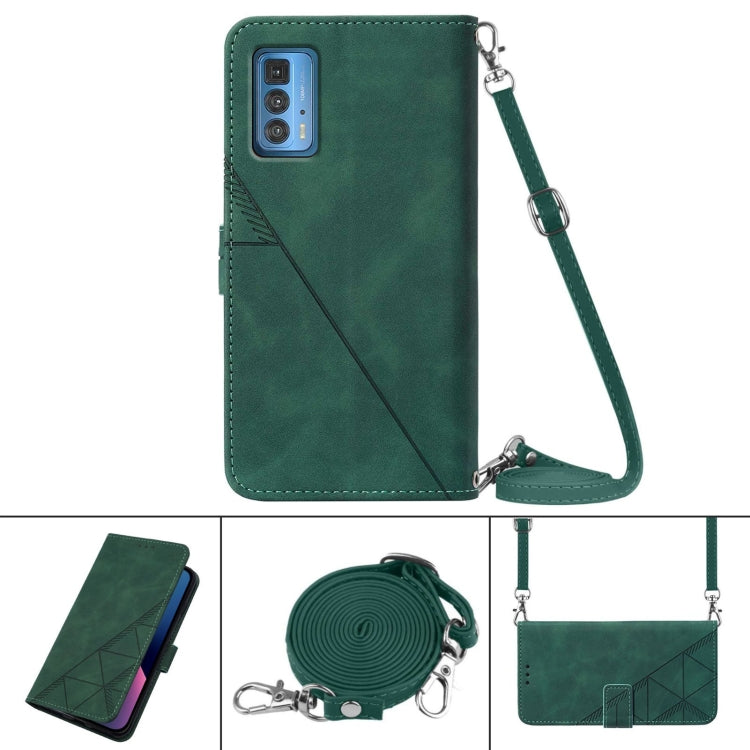 For Motorola Edge 20 Pro Crossbody 3D Embossed Flip Leather Phone Case
