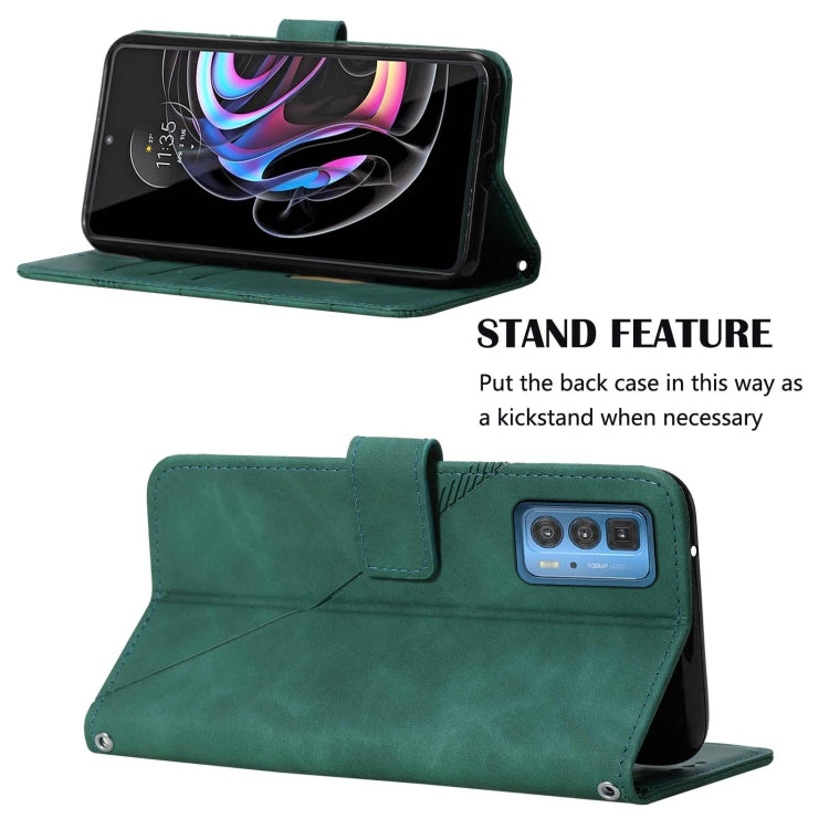 For Motorola Edge 20 Pro Crossbody 3D Embossed Flip Leather Phone Case