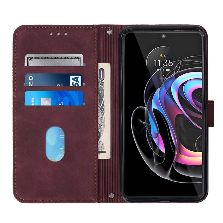 For Motorola Edge 20 Pro Crossbody 3D Embossed Flip Leather Phone Case