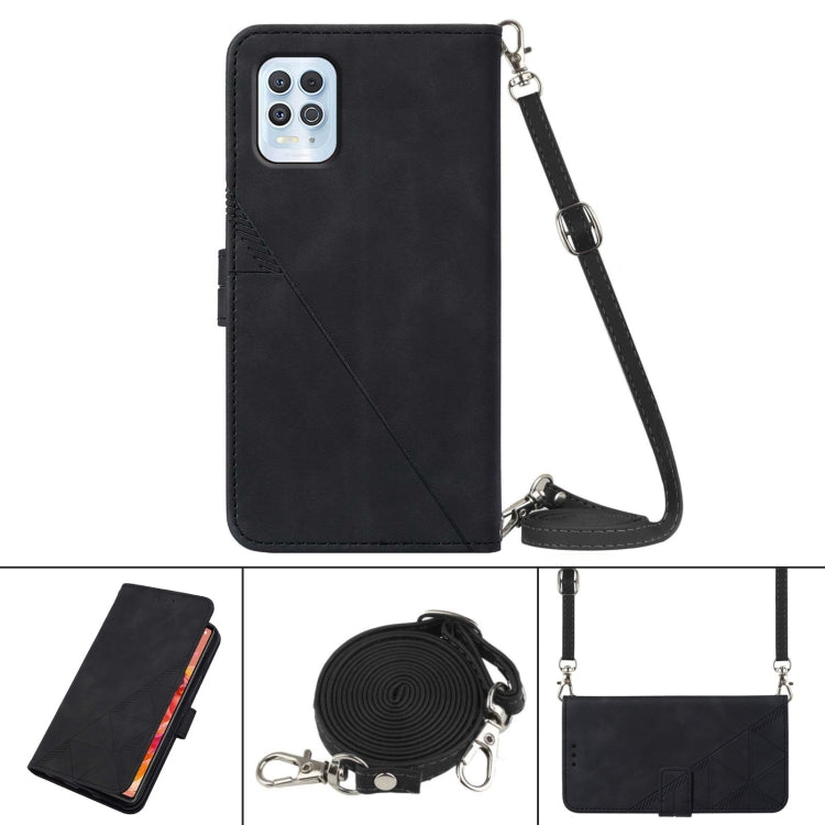 For Motorola Edge S / G100 Crossbody 3D Embossed Flip Leather Phone Case