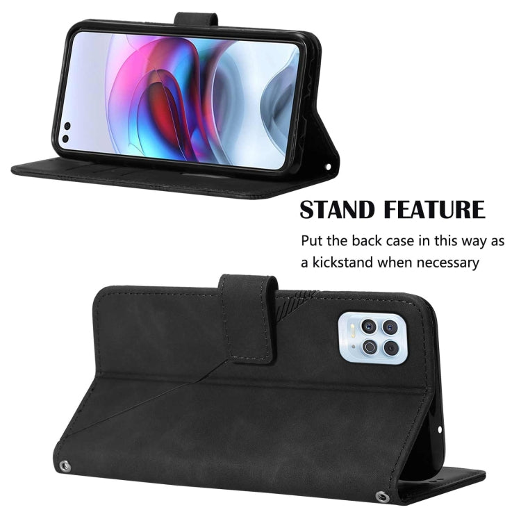 For Motorola Edge S / G100 Crossbody 3D Embossed Flip Leather Phone Case